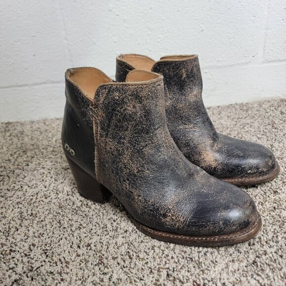 Bed Stu Women 8.5 Booties Yell Lux Cobbler Series Block Heel Boho Boots Booties - Picture 2 of 8